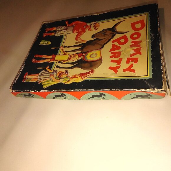 Vintage 1969 Whitman Come To My Birthday Party Book Donkey Party Game - Picture 7 of 16